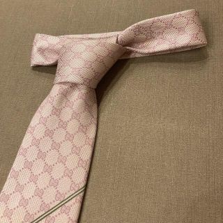 グッチ(Gucci)のGUCCI ネクタイ　ピンク系　GG総柄(ネクタイ)