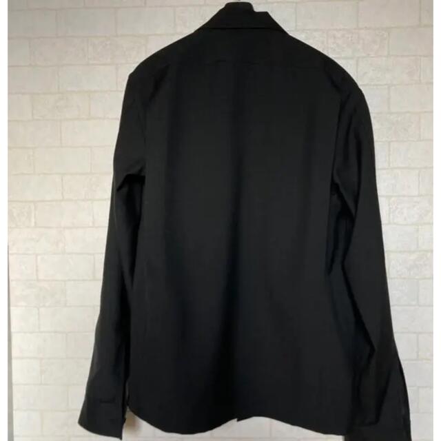 定価9万円❗️❗️ジルサンダー　ウール比翼シャツ　オーバーサイズ　ブラック