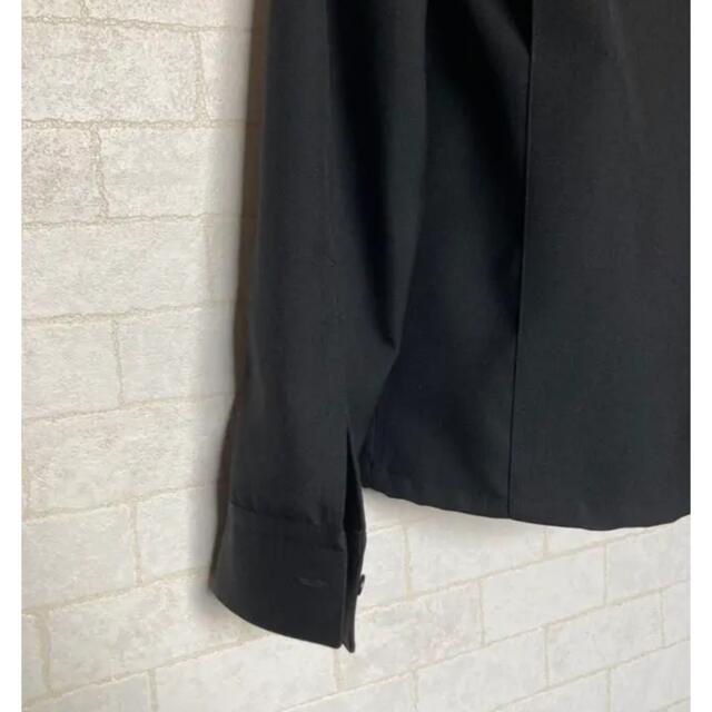 定価9万円❗️❗️ジルサンダー　ウール比翼シャツ　オーバーサイズ　ブラック