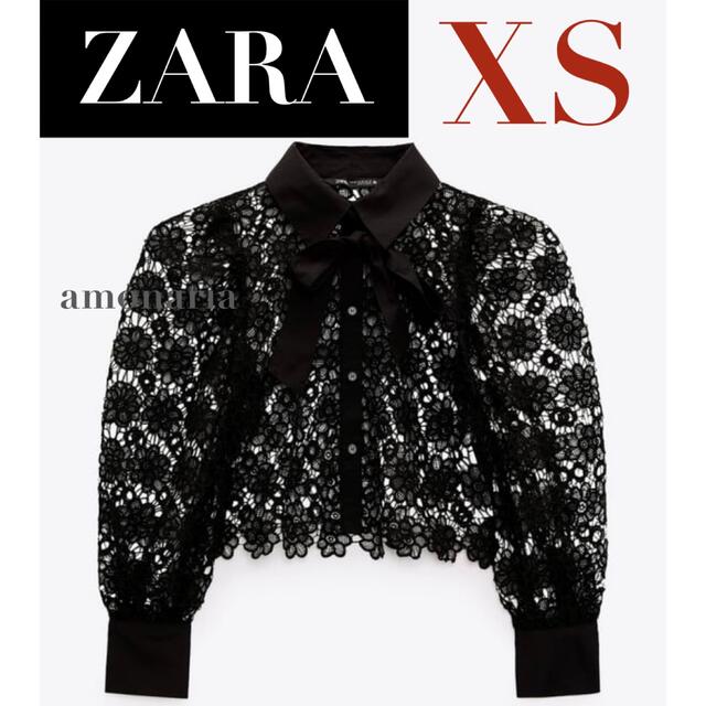 【新品/未着用】ZARA セミシアークロシェシャツ クロシェシャツ シアーシャツ シャツ+ブラウス(長袖+七分)