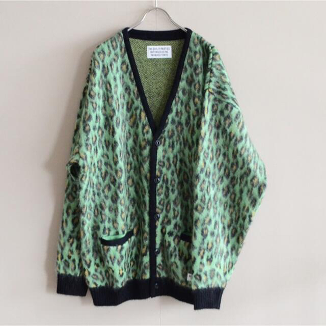 カーディガンWACKO MARIA LEOPARD MOHAIR CARDIGAN 21fw