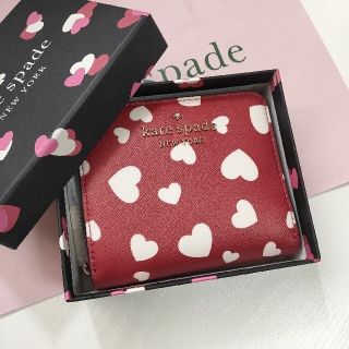 ケイトスペードニューヨーク(kate spade new york)のケイトスペードニューヨーク ハート 二つ折り 財布 ボックス付き プレゼントに♪(財布)