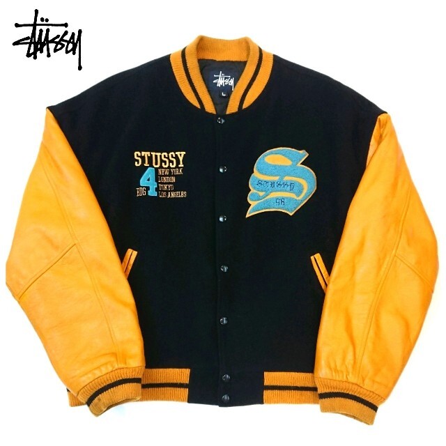 90s old stussy stadium jumper vintage