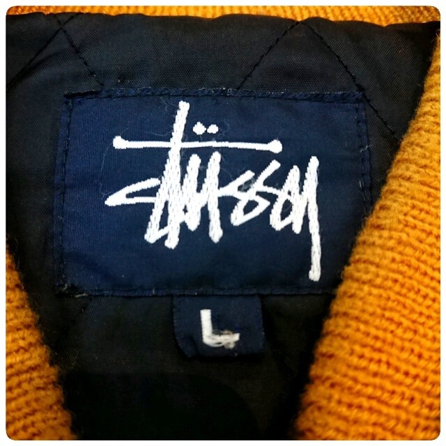 STUSSY - 90S OLD STUSSY USA製 ヴィンテージ BIG4袖レザースタジャン