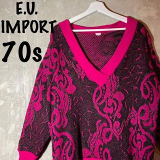 70s VINTAGE EUROPE  IMPORT MADE IN ITARY(ニット/セーター)