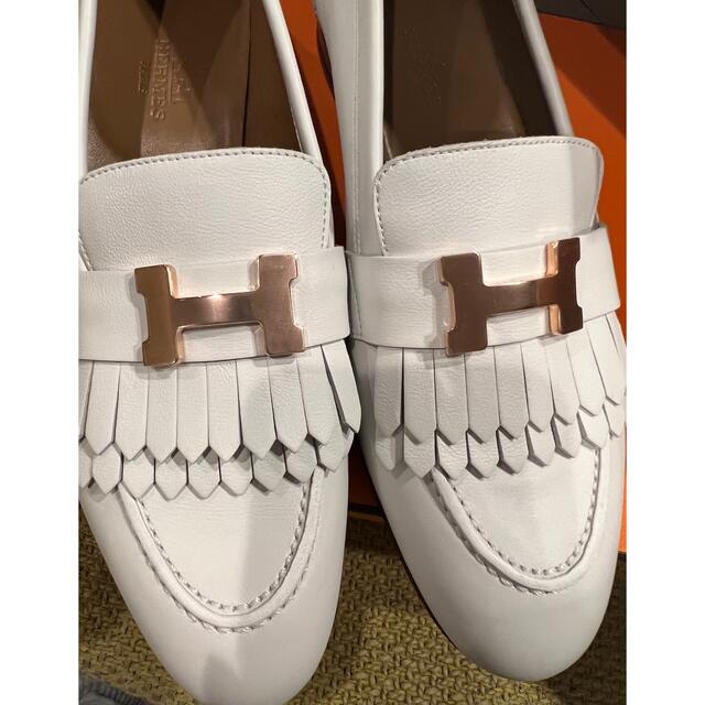 エルメス エルメスモカシンロワイヤル ロイヤル ブルー 36 ローファー