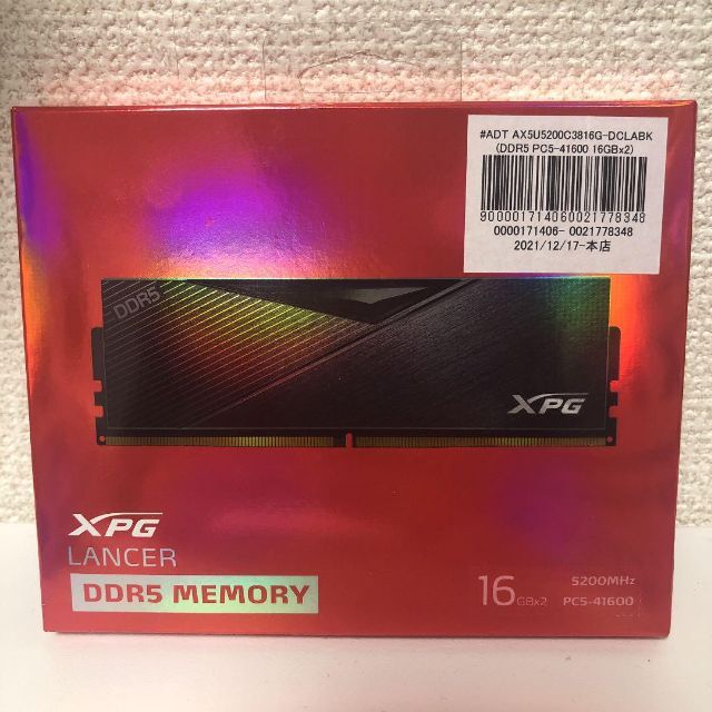 XPG Lancer DDR5 5200MHz 32GBPC/タブレット