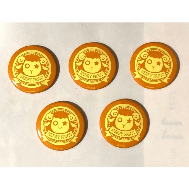 KONAMI(コナミ)の5個販売　ダンキラ　エンブレム缶バッジ　全7種　メリーパニック エンタメ/ホビーのアニメグッズ(バッジ/ピンバッジ)の商品写真