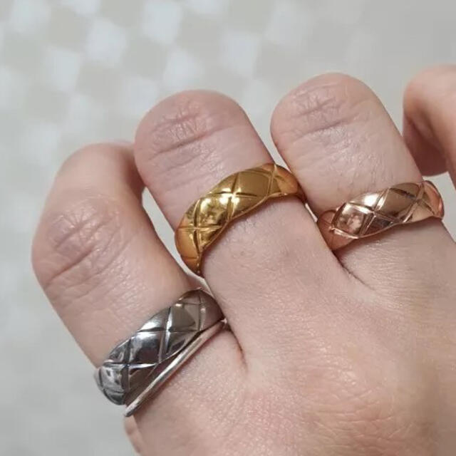 マトラッセリング イエローゴールド Matelassé ring レディースのアクセサリー(リング(指輪))の商品写真