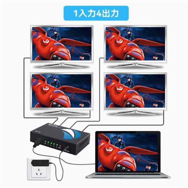 4画面同時出力 自動切替 4K 高速伝送】 HDMI 分配器 スプリッター その他 - maquillajeenoferta.com 4画面同時出力 自動切替 4K 高速伝送】 HDMI 分配器 スプリッター その他 - maquillajeenoferta.com