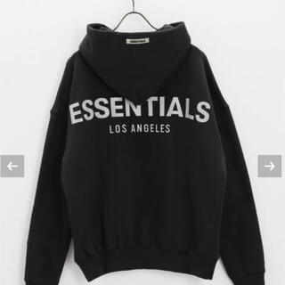 FEAR OF GOD - essentials Los Angeles パーカー 黒 LA限定の通販｜ラクマ