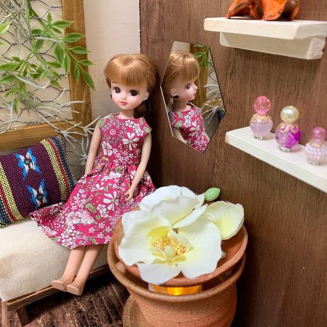 ドールハウス　バスルーム＊リゾート風 ハンドメイドのおもちゃ(ミニチュア)の商品写真