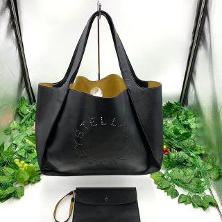 ステラマッカートニー(Stella McCartney)のステラマッカートニー　ロゴ トート バッグ　ブラック　【美品】(トートバッグ)