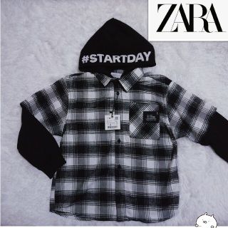 ザラ(ZARA)の【新品】ZARA ザラ フーデッド ドッキングシャツ オーバーサイズ(ジャケット/上着)