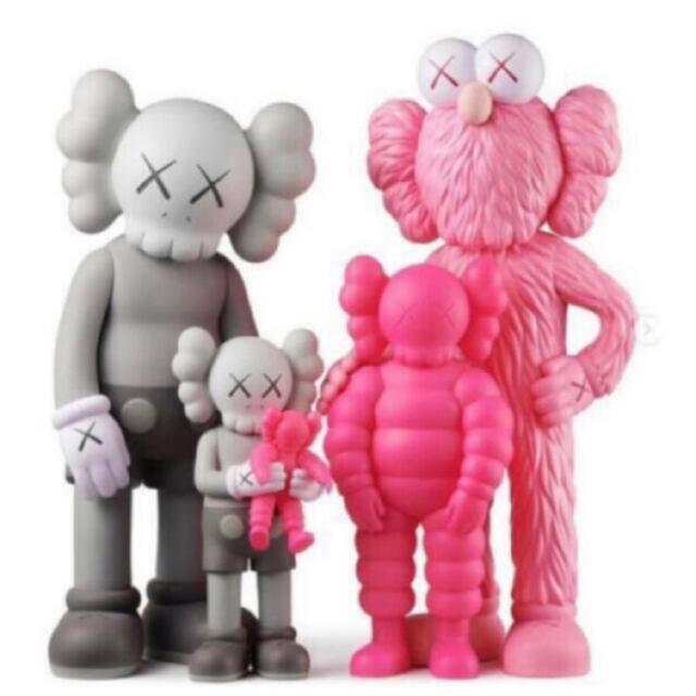 KAWS FAMILY GREY/PINK/FLUORO PINKフィギュア