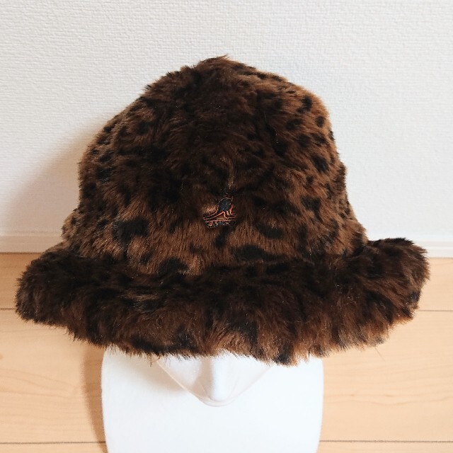 M 新品 KANGOL カンゴール Faux Fur Casual ヒョウ柄 M 美品 KANGOL Faux Fur Casual バケットハット ヒョウ柄