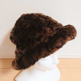 カンゴール(KANGOL)のM 新品 KANGOL カンゴール Faux Fur Casual ヒョウ柄(ハット)