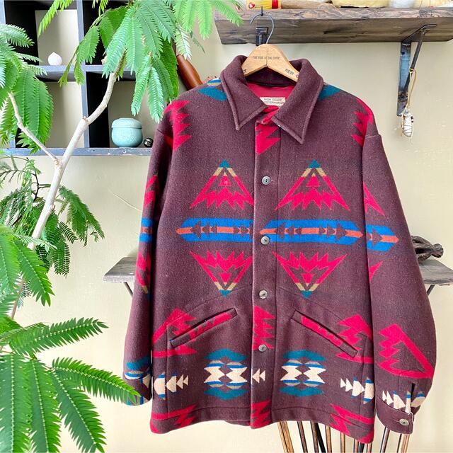 ヴィンテージ】70s USA製 PENDLETON ネイティブ柄 - ステンカラーコート