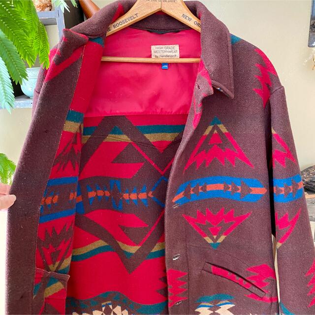 希少 80年代 アメリカ 製 pendleton ネイティブ 柄 ローブ ガウン