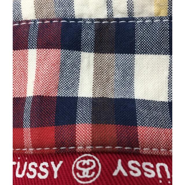 STUSSY(ステューシー)のステューシー ボタンダウン半袖シャツ チェック柄 ユニセックス L レディースのトップス(シャツ/ブラウス(半袖/袖なし))の商品写真