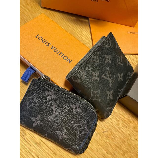 メンズルイヴィトン LOUIS VUITTON 二つ折り 財布 セット モノグラム 黒