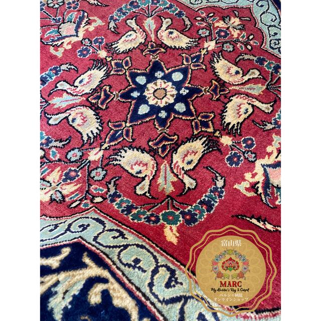 カシャン産 ペルシャ絨毯 87×61cm 7