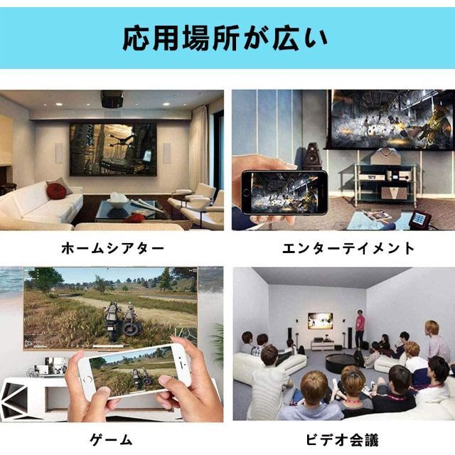 HDMIケーブル2m ★Lightning スマホ/家電/カメラのテレビ/映像機器(映像用ケーブル)の商品写真