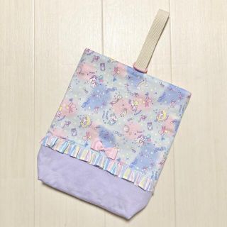 ユニコーン柄　上靴袋　入園・入学　ハンドメイド(バッグ/レッスンバッグ)