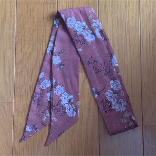 スカーフ ピンク 花柄 ヘアアクセ(バンダナ/スカーフ)