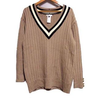 ダブルスタンダードクロージング(DOUBLE STANDARD CLOTHING)のDOUBLE STANDARD CLOTHING チルデンニット 36 ベージュ(ニット/セーター)