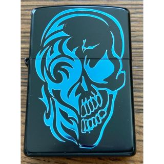 ジッポー(ZIPPO)のZippo ジッポー　HALF OF SKULL 2HSK-BL 新品未使用品(タバコグッズ)