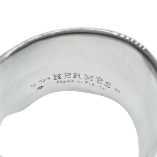 Hermes(エルメス)のエルメス リング メモワール クロコダイル 型押し リング シルバー系【中古】 メンズのアクセサリー(リング(指輪))の商品写真