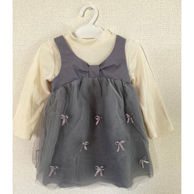 【お値下げ】入園式　女の子　ドレス　90サイズ キッズ/ベビー/マタニティのキッズ服女の子用(90cm~)(ドレス/フォーマル)の商品写真