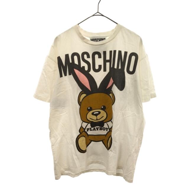 MOSCHINO モスキーノ PLAYBOYコラボ プレイボーイ テディベアプリント Tシャツ ホワイト