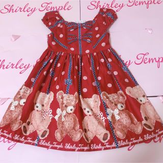 シャーリーテンプル(Shirley Temple)のシャーリーテンプル くまプリント ワンピース 120(ワンピース)