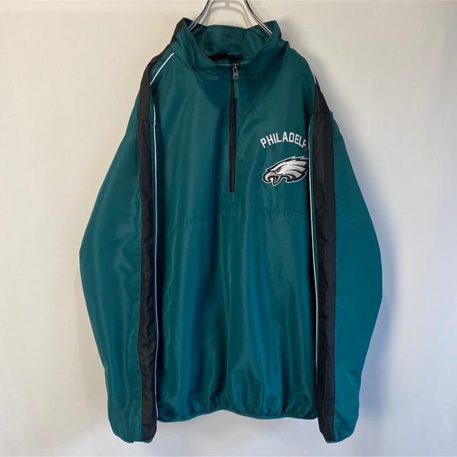 ラッセル Russell NFL PHILADELPHIA EAGLES フィラデルフィアイーグル Vネック ナイロンプルオーバー メンズXXL /eaa312615