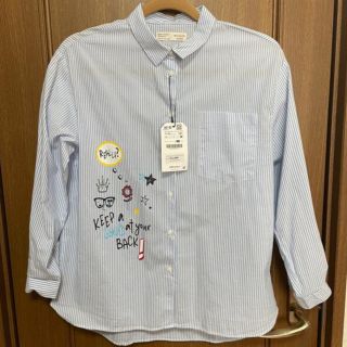 ザラ(ZARA)の★ ザラガールズ　ストライプシャツ(Tシャツ/カットソー)