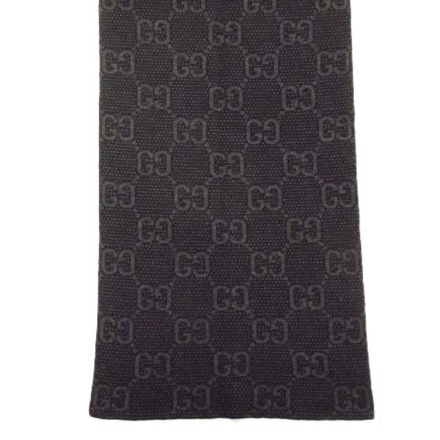 極美品 グッチ GUCCI GG 総柄 ウール ニット マフラー○2※ 極美品 グッチ GUCCI GG 総柄 ウール ニット マフラー○2※