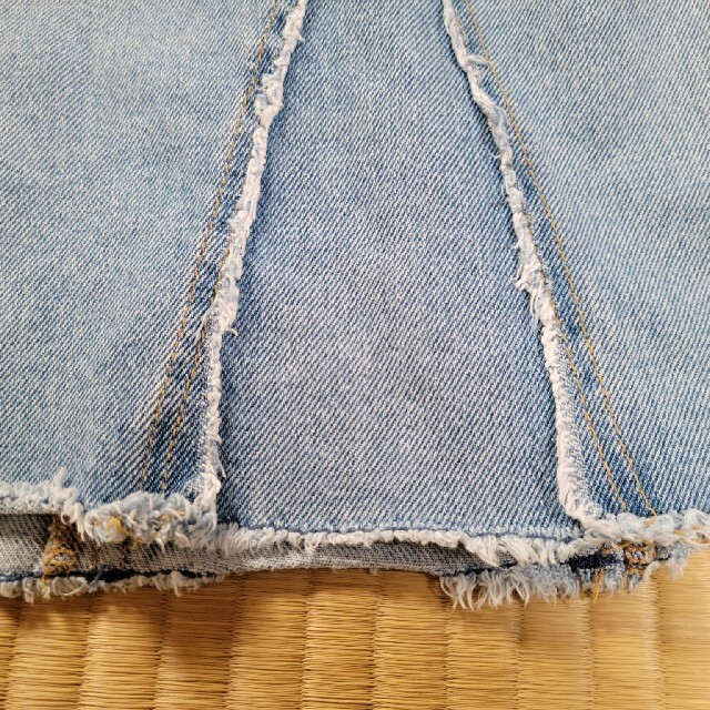 ZARA(ザラ)のZARA　リメイク風デニムスカート キッズ/ベビー/マタニティのキッズ服女の子用(90cm~)(スカート)の商品写真