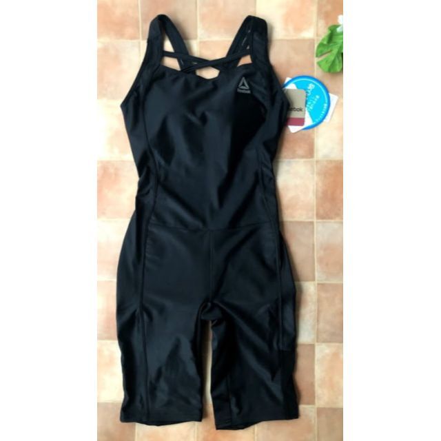 Reebok(リーボック)の新品■Reebok・フィットネス水着・オールインワン競泳・13号L・黒ブラック レディースの水着/浴衣(水着)の商品写真