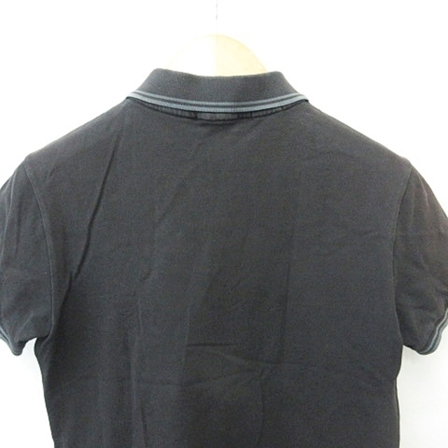 モンクレール MONCLER シャツ ポロシャツ 半袖 ワッペン 黒 M