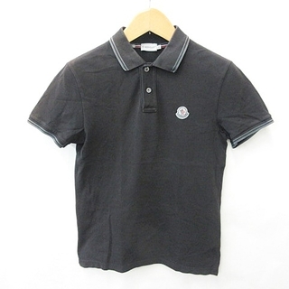 モンクレール(MONCLER)のモンクレール MONCLER シャツ ポロシャツ 半袖 ワッペン 黒 M(ポロシャツ)