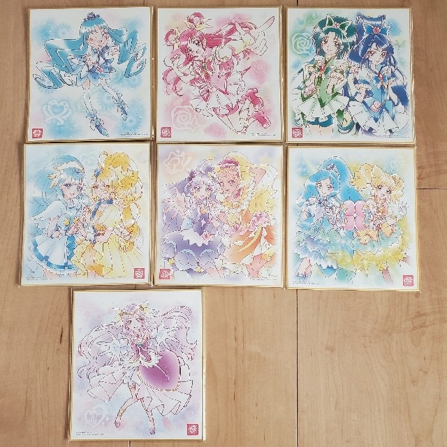 プリキュア色紙ART 7枚 エンタメ/ホビーのおもちゃ/ぬいぐるみ(キャラクターグッズ)の商品写真