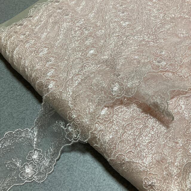 レース　ピンク　幅6センチ✖️5m ハンドメイドの素材/材料(生地/糸)の商品写真