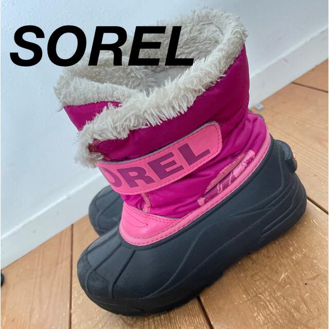 SOREL(ソレル)のSOREL 👢キッズスノーブーツ　18cm キッズ/ベビー/マタニティのキッズ靴/シューズ(15cm~)(ブーツ)の商品写真