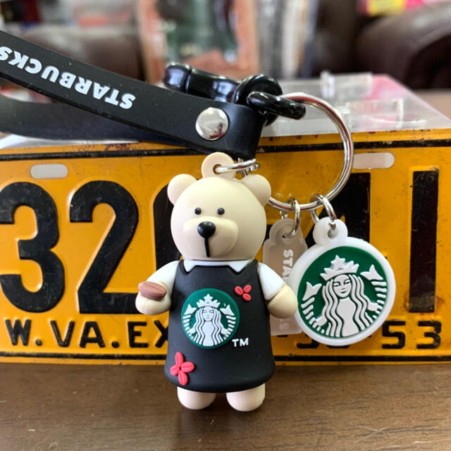 Starbucks Coffee(スターバックスコーヒー)のスターバックス☆珈琲ベア店員☆キーホルダー ストラップ レディースのファッション小物(キーホルダー)の商品写真