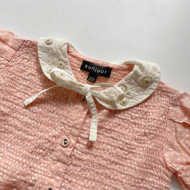 Caramel baby&child (キャラメルベビー&チャイルド)のbonjourdiary Blouse- pink dots 2-3Y キッズ/ベビー/マタニティのキッズ服女の子用(90cm~)(ブラウス)の商品写真