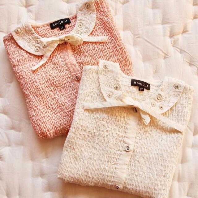 Caramel baby&child (キャラメルベビー&チャイルド)のbonjourdiary Blouse- pink dots 2-3Y キッズ/ベビー/マタニティのキッズ服女の子用(90cm~)(ブラウス)の商品写真