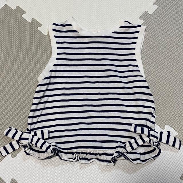 petit main(プティマイン)のプティマイン ボーダータンクトップ 90 キッズ/ベビー/マタニティのキッズ服女の子用(90cm~)(Tシャツ/カットソー)の商品写真