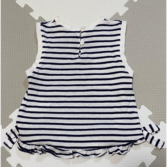 petit main(プティマイン)のプティマイン ボーダータンクトップ 90 キッズ/ベビー/マタニティのキッズ服女の子用(90cm~)(Tシャツ/カットソー)の商品写真